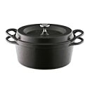 即納バーミキュラ オーブンポットラウンド 22cm 無水 ホーロー鍋 専用レシピブック付 マットブラック SUMI(炭) スミ