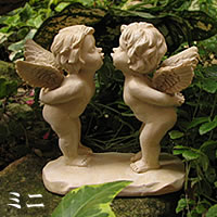 【可愛い天使】エンジェルキス　ミニオーナメント（P-7538）【お庭をメルヘンの世界に…】お庭/花壇/ベランダに