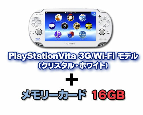 PlayStationVita　3G/Wi−Fiモデル（クリスタル・ホワイト）＋メモリーカード16GB2012/06/28発売