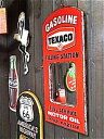 アメリカン雑貨★TEXACO レトロ パブミラー 鏡-AK0015