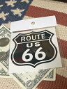 アメリカン雑貨 ROUTE66 グッズ カットアウトステッカー L BLACK ルート66-BS0123