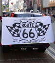 ルート66 アメリカン雑貨 ROUTE66 グッズ フラッグ 旗 Checker タペストリー ポスター-LC0024