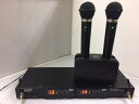 カラオケマイク【中古】【送料無料】第一興商電波式ワイヤレスマイク(黒)4点セットDWM1000 2本,DWR-1000 1台,BC700 1台