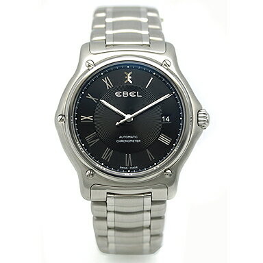 ・【送料無料】EBEL エベル 1215669 自動巻き/オートマチック ブラック/シルバー メンズウォッチ 腕時計【SALE】【RCPmara1207】