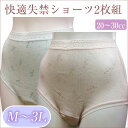 【メール便送料無料】快適 軽失禁ショーツ花柄(2枚組)【20...