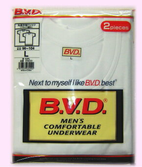 B.V.D.　2P　丸首半袖Tシャツ