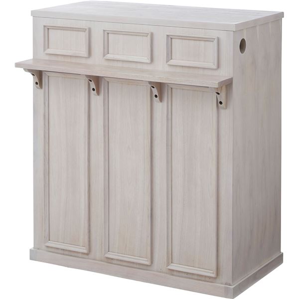 【ポイント20倍】カウンター ホワイト 3列タイプ 組立品 〔リビング キッチン〕【代引不可】