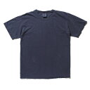 50回ウォツシュ加工ガーメント後染め6.2オンスヘビーウェイトTシャツ ネイビー L