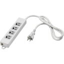 バッファロー(サプライ) 3ピン式電源タップ 4個口 1m ホワイト 変換アダプター付
