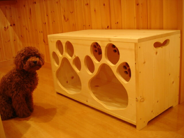 無垢材で作る犬小屋【WANBOX−W】−ダブルタイプ−