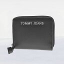 トミーヒルフィガー ジーンズ TOMMY HILFIGER JEANS 2つ折り財布 財布 ミニ財布 コンパクト財布 コンパクトウォレット ファスナー財布 TJW PU SMALL ZA ブラック BLACK メンズ AW0AW10916