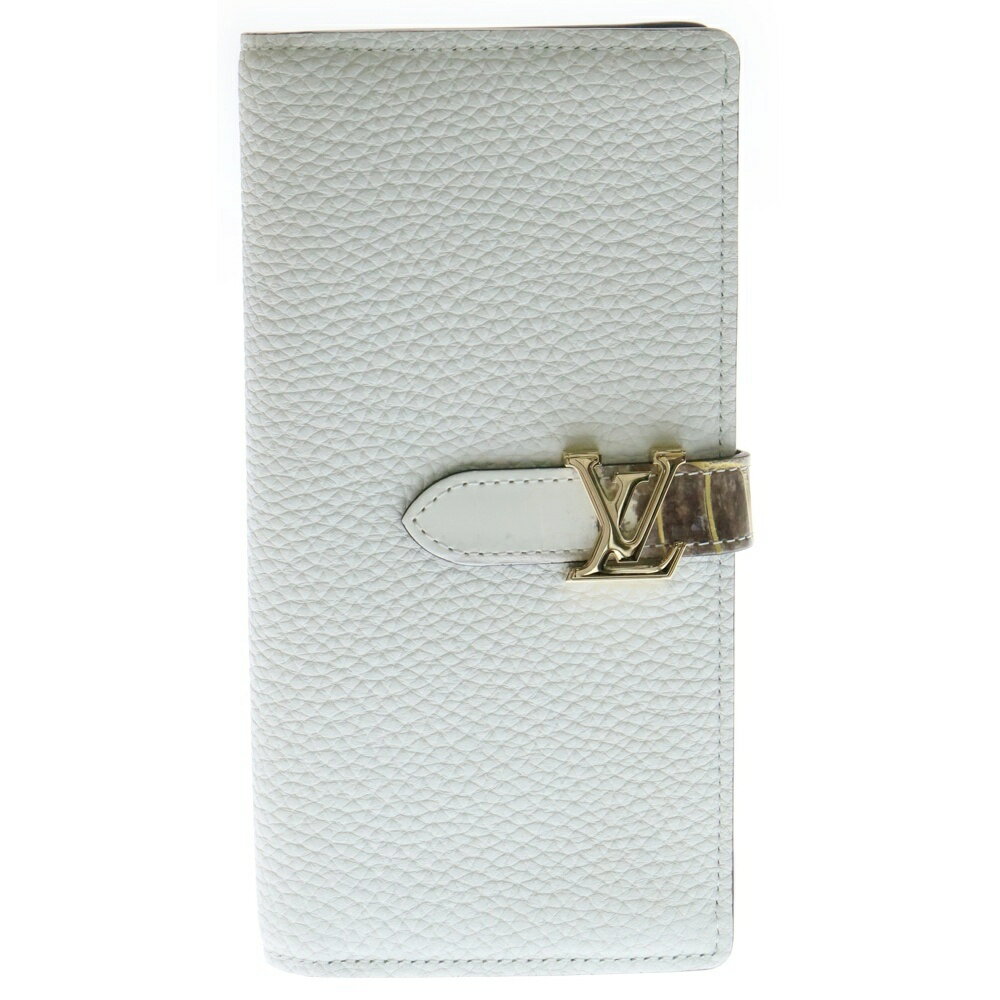 LOUIS VUITTON(ルイヴィトン) トリヨン ヴェルティカルウォレット クロコ 二つ折り長財布 ホワイト【中古】【程度S】