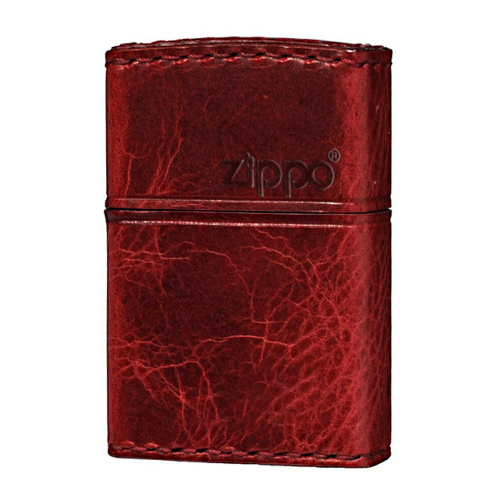 zippo【送料無料】 ダメージレッド革巻き zippo ライター　ジッポライター 革・革…...:24kogyo:10002018