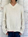 Maison Margiela(メゾン マルジェラ)【Contrast stitch sweater】コントラストステッチセーター☆IVORY☆
