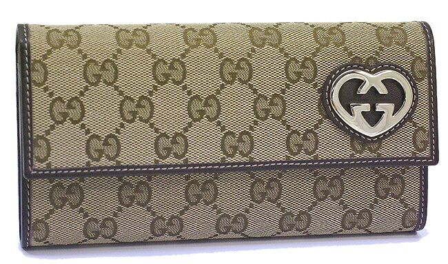 グッチ 財布 GUCCI 長財布 GGキャンバス ラブリー ハート 251861-FAFXG-9643 新品 本物 送料無料 2012年新作