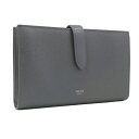 セリーヌ CELINE 長財布 二つ折り財布 ラージ ストラップウォレット グレインド カーフスキン ミディアムグレー10B633BFP 31AN Large Strap Wallet Medium grey 新品