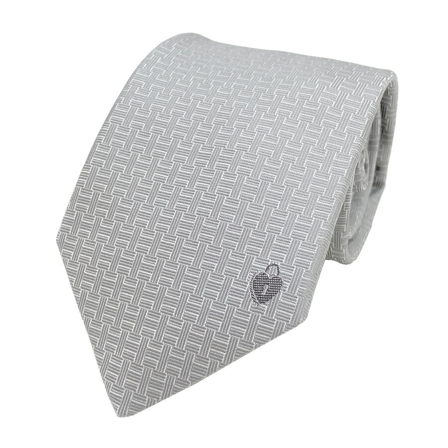 【新品】エルメス HERMES ネクタイ シルクツイルタイ7cm《 LA CLEF DU BONHEUR 》GRIS CLAIR / グリクレール グレー 灰色 プレゼント ギフト メンズ 男性 H339315T 08