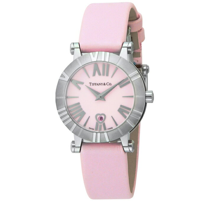TIFFANY&CO. ティファニー 時計 アトラス セラミック サテンレザー ピンク レディース Z13001111A31A 41A