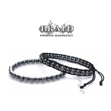 【ブレスレットメンズ】◆b0558【パワーストーンブレスレット】■ブラックカラーを基調としたBLACK BRAID BRACELET