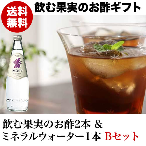 【国内どこでも送料無料】飲む果実のお酢ミネラルウォーターギフト＜3本Bセット＞（ギフト箱入り）【お中元ギフト】