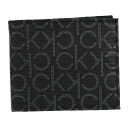カルバンクライン 財布 二つ折り財布 ブラック 本革 CK Calvin Klein モノグラム 79463