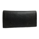 カルバンクライン 財布 長財布 ブラック ロゴ型押し 本革 CK Calvin Klein