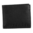 カルバンクライン 財布 二つ折り財布 ブラック 本革 CK Calvin Klein ロゴ型押し 79475