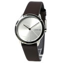 カルバンクライン 腕時計 メンズ レディース ck Calvin Klein ユニセックス Minimal (ミニマル) シルバー×ブラウンベルト K3M221G6