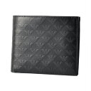 エンポリオアルマーニ 小銭入れ付 財布 二つ折り メンズ EMPORIO ARMANI YEM122 YC043 80001 イーグルロゴプリント