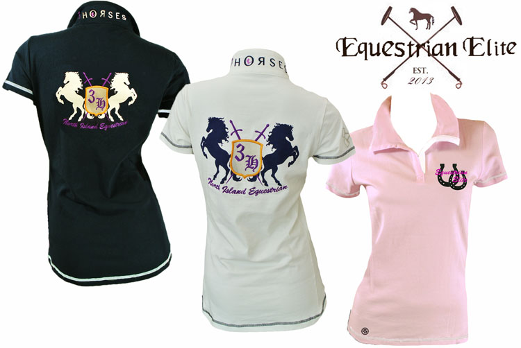 【8/19 新入荷】オリジナルポロシャツ販売開始！【Equestrian Elite/エク…...:3horses:10000555