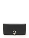 超美品 BVLGARI ブルガリ ブルガリブルガリ 二つ折り 長財布 30412 レザー 黒 青 バイカラー 【本物保証】【中古】