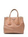 PRADA プラダ GLACE'CALF 2WAY ハンドバッグ B2625M レザー ブラウン【本物保証】【中古】