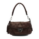 美品 PRADA プラダ ワンショルダーバッグ BR3477 ナッパレザー ブラウン レディースバッグ【本物保証】【中古】
