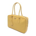 美品 PRADA プラダ ハンドバッグ ショルダーバッグ BL0094 レザー イエロー レディース【本物保証】【中古】