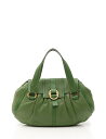 美品 BVLGARI ブルガリ Shakira Bag L シャキーラ ハンドバッグ 26531 レザー グリーン【本物保証】【中古】
