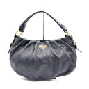 PRADA プラダ ショルダーバッグ BR4070 レザー ブルー ワンショルダーバッグ【本物保証】【中古】