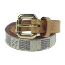 LOUIS VUITTON ルイ ヴィトン サンチュールセィンチュアPM ベルト N6935W ダミエアズールキャンバス アズール 表記サイズ 80/32【本物保証】【中古】