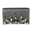 美品 PRADA プラダ ビジュー クラッチバッグ BP0215 サテン グレー【本物保証】【中古】