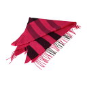 新品未使用展示品 BURBERRY バーバリー チェック ストール 4065426 カシミヤ ピンク系 三角ストール【本物保証】【中古】