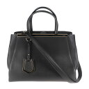 美品 FENDI フェンディ トゥージュール トートバッグ 8BH250 レザー ブラック 2WAY【本物保証】【中古】