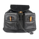 GUCCI グッチ バンブー リュック・デイパック 003 2053 0016 レザー ブラック【本物保証】【中古】