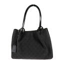 GUCCI グッチ GGキャンバス トートバッグ 101919 キャンバス ブラック ポーチ付き【本物保証】【中古】