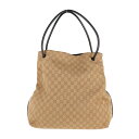 GUCCI グッチ GGキャンバス トートバッグ 101340 キャンバス ブラウン【本物保証】【中古】