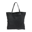 超美品 GUCCI グッチ トートバッグ 295252 GGナイロン ブラック【本物保証】【中古】