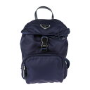 超美品 PRADA プラダ リュック・デイパック ナイロン ネイビー BZ0025【本物保証】【中古】