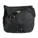美品 PRADA プラダ ショルダーバッグ 1BH084 ナイロン ブラック【本物保証】【中古】
