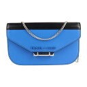 新品未使用展示品 PRADA プラダ ショルダーバッグ 1DH011 CITY CALF BICOL カーフレザー MAREA NERO ブルー ブラック 2WAY クラッチ チェーンショルダー【本物保証】【中古】