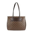 LOUIS VUITTON ルイ ヴィトン パリオリPM トートバッグ N51123 ダミエキャンバス レザー エベヌ ショルダートート ビトン【本物保証】【中古】