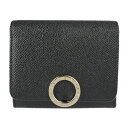 新品未使用展示品 BVLGARI ブルガリ ブルガリブルガリ コインケース 289991 レザー ブラック ロゴクリップ 二つ折り 小銭入れ カードケース【本物保証】【中古】