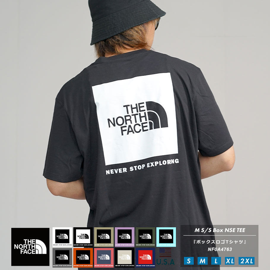 【メール便対応】THE NORTH FACE ザノースフェイス Tシャツ メンズ 大きいサイズ <strong>半袖</strong> 半t ロゴt バックプリント REDBOX TEE レッドボックス プリント B系 ストリート ファッション S M L XL 2XL LL 3L NF0A4763 S/S BOX NSE TEE